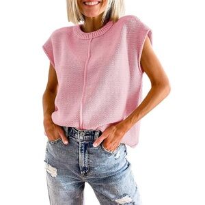 Amazon Pink Sleeveless Muscle Tee